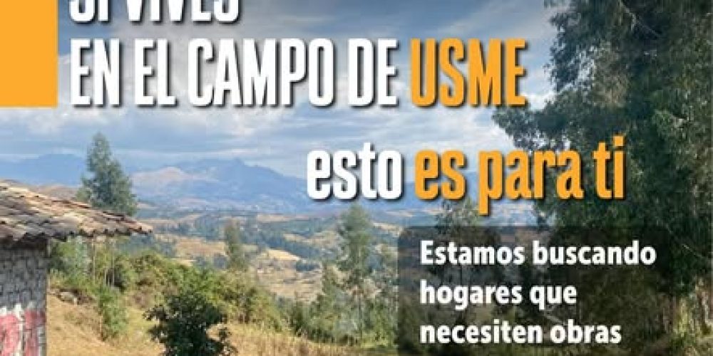 Alcaldía de Usme busca hogares rurales que necesiten obras para mejorar su calidad de vida