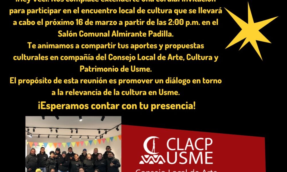 ¡Encuentro Local de Cultura en Usme!