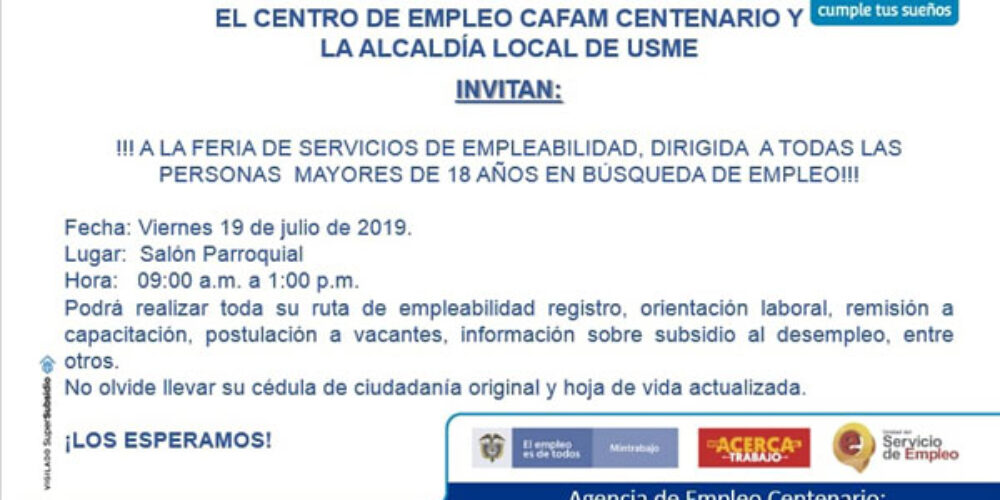 Feria de Servicio de Empleabilidad en Usme