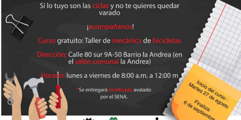 Inscríbete al Curso de Mecánica de Bicis Certificado