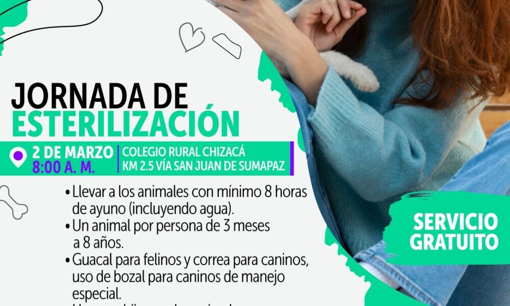 Jornada de esterilización gratuita en el Colegio Rural Chizacá: ¡una oportunidad para cuidar a nuestras mascotas!