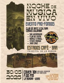 Noche de música en vivo en Usme con Corvus Club 🎸🔥
