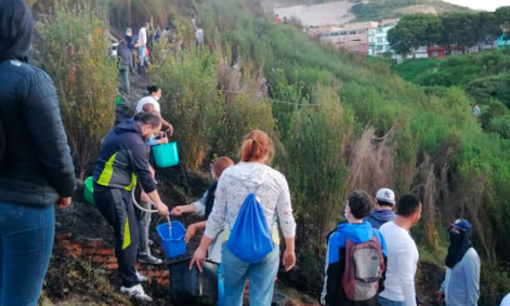 Comunidad de Usme se unió para apagar incendio forestal