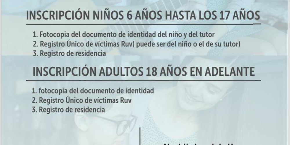 ¡Atención Usme! Inscripciones abiertas para la Escuela de Música Tibares