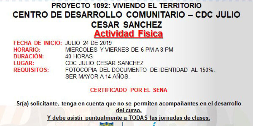 ¡Volvieron los Cursos en el CDC Julio César Sánchez!