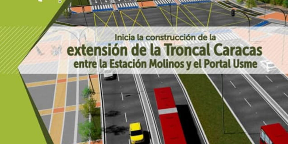 Inician obras de extensión de la troncal Caracas en Usme