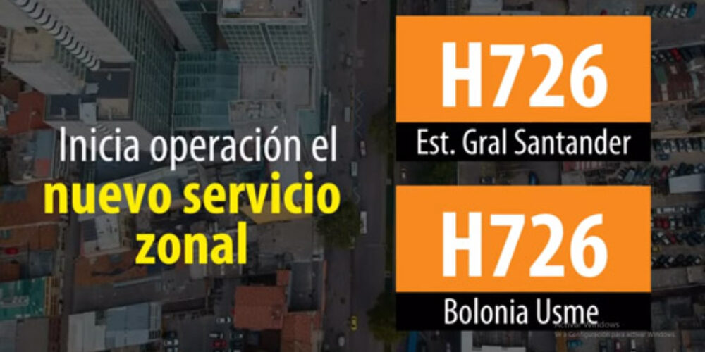 Nueva Ruta SITP H726