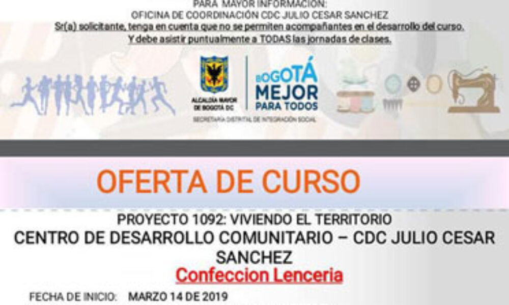 Cursos Gratuitos en el CDC Julio Cesar Sánchez