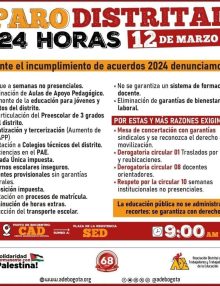 Paro de profesores 12 de Marzo de 2026