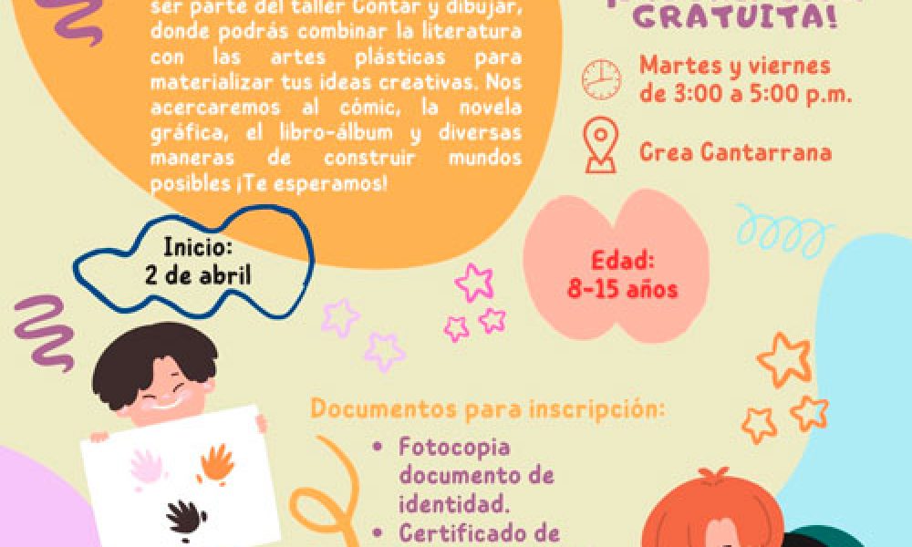 Invitación a participar en el Taller Contar y Dibujar