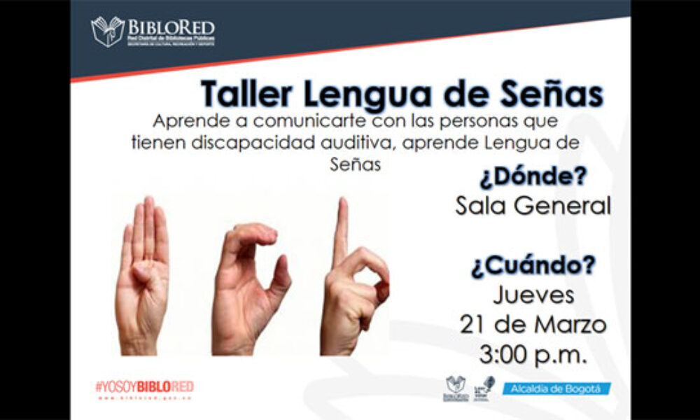 Taller de Lengua de Señas en la Biblioteca la Marichuela.