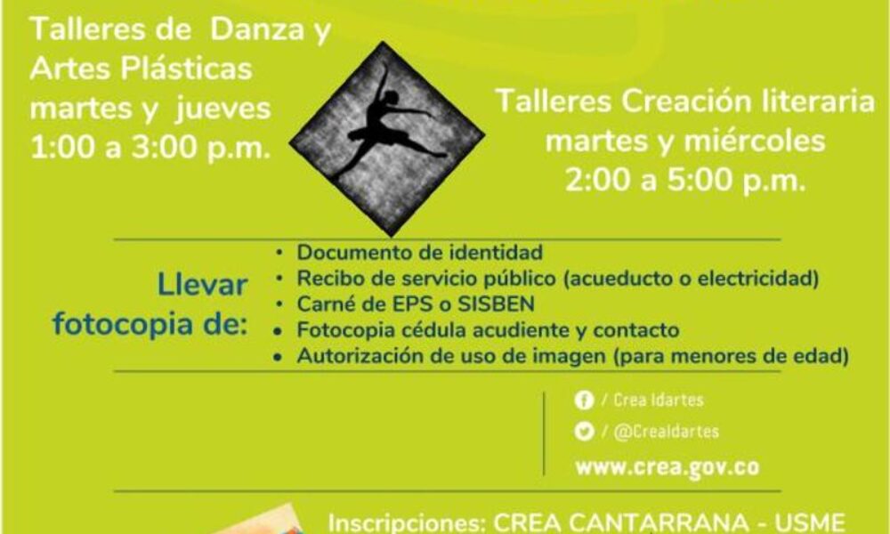 Inscripciones para Vacaciones Artísticas