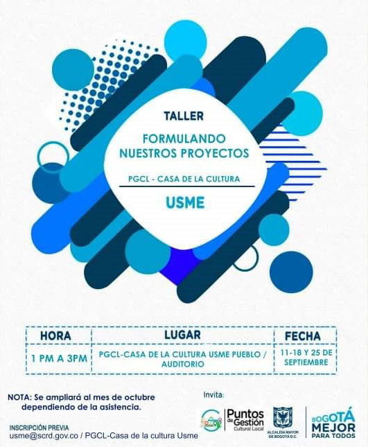 Taller Gratuito Para la Formulación de Proyectos - Eventos en Usme